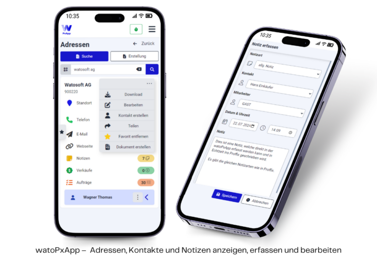 pxApp Adressen
