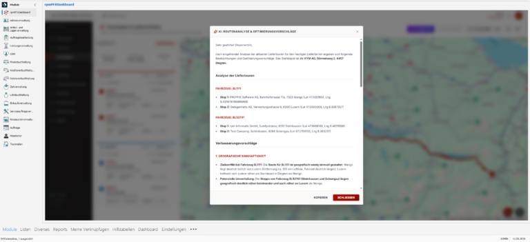 Tourenplaner KI Auswertung